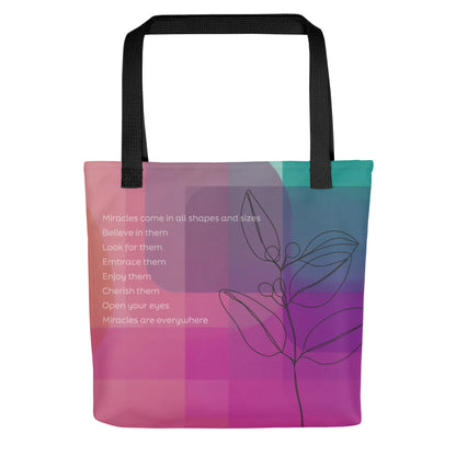 &quot;Miracles Are Everywhere&quot; Tote bag